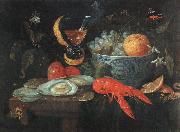 KESSEL, Jan van Still Life with Fruit and Shellfish szh oil on canvas